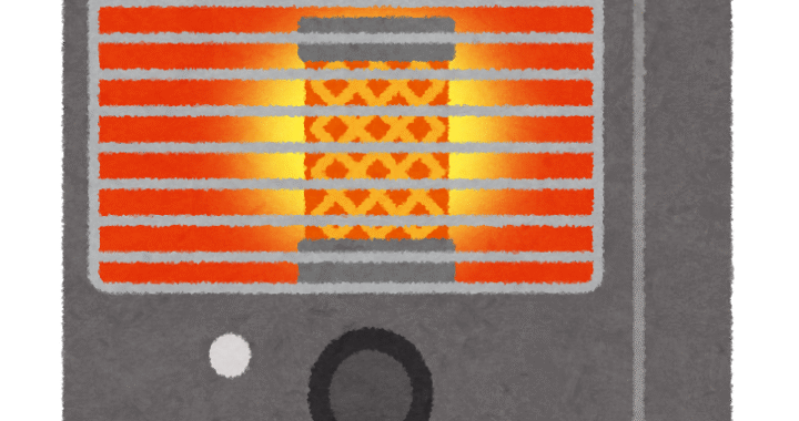 ストーブをつけました